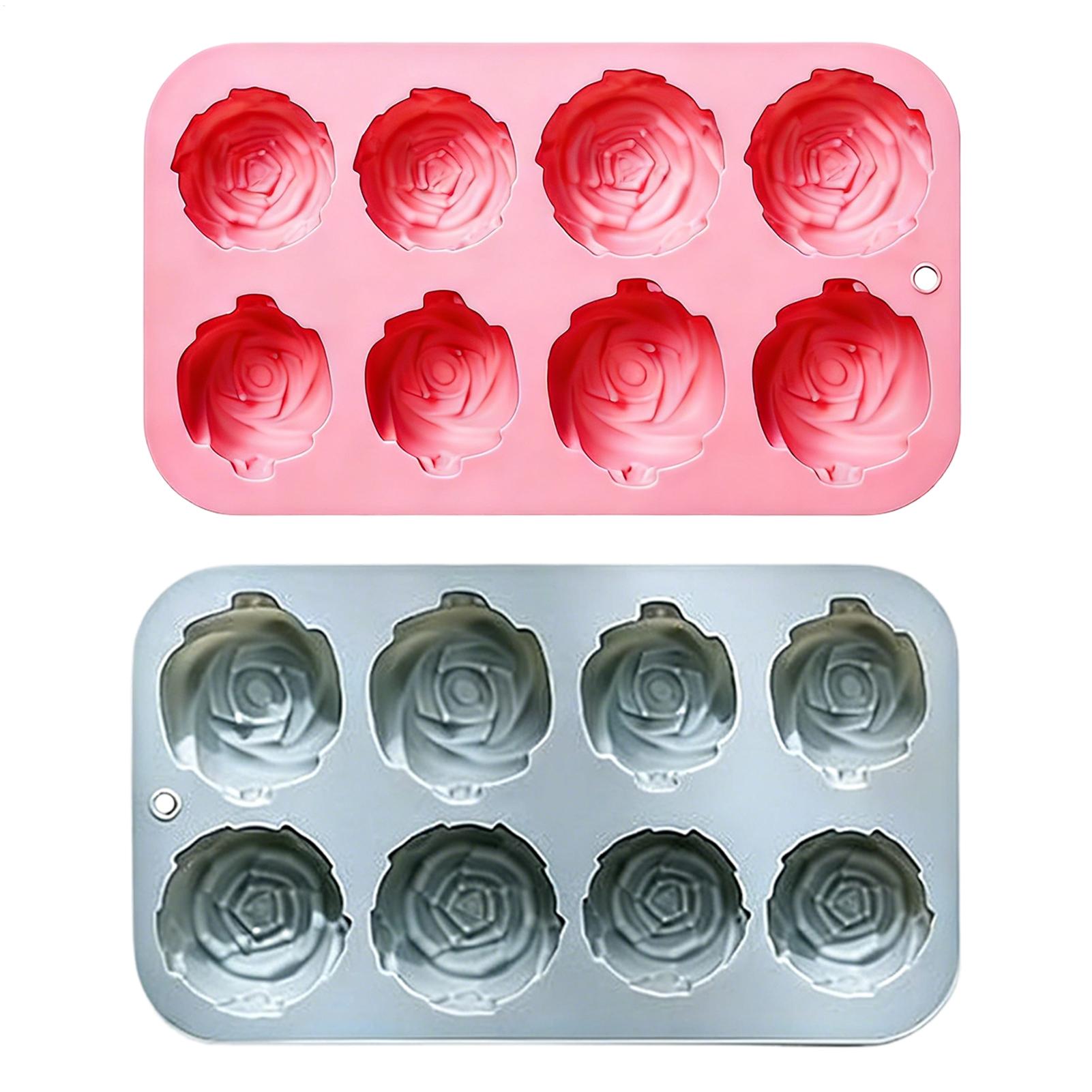 Soap Making Home - قوالب سيليكون على شكل وردة بـ